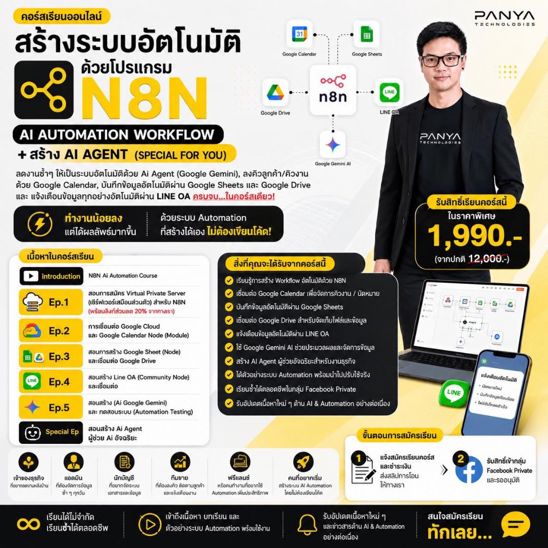 PANYA Academy Facebook ad: รับสิทธิ์เรียนคอร์สนี้ ในราคาพิเศษ 1,990.- (จากปกติ…