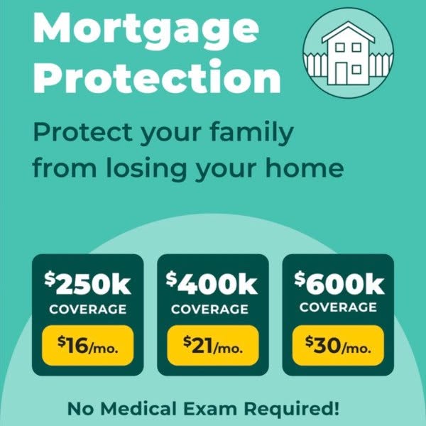 Mortgage Protection Network Facebook ad: Mortgage Protection Insurance with Living Benefits