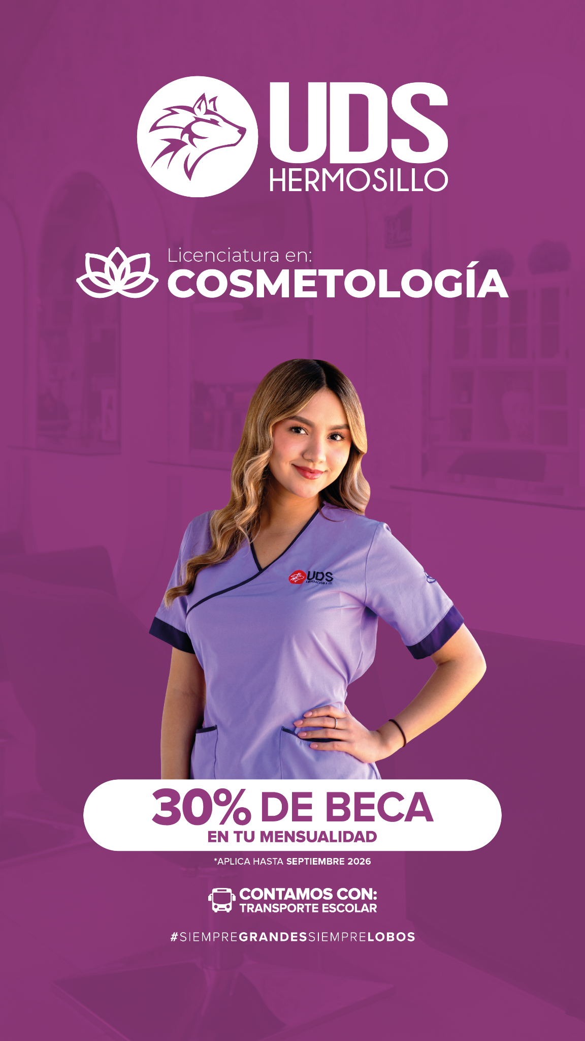 Universidad Durango Santander Campus Hermosillo Facebook ad: Únete a la gran familia LOBOS