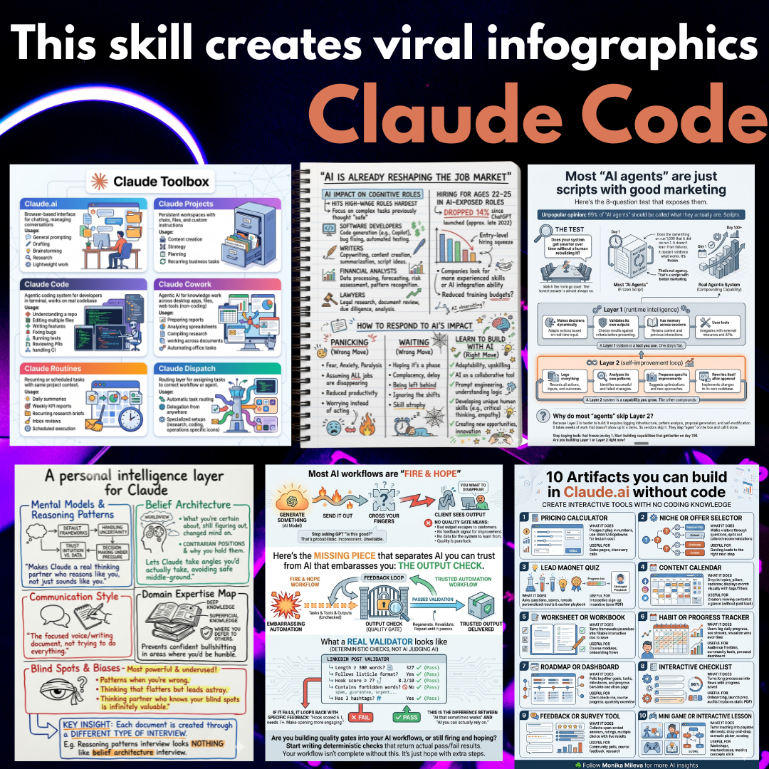 Monika AI Facebook ad: Create Viral Infographics in 2 Minutes