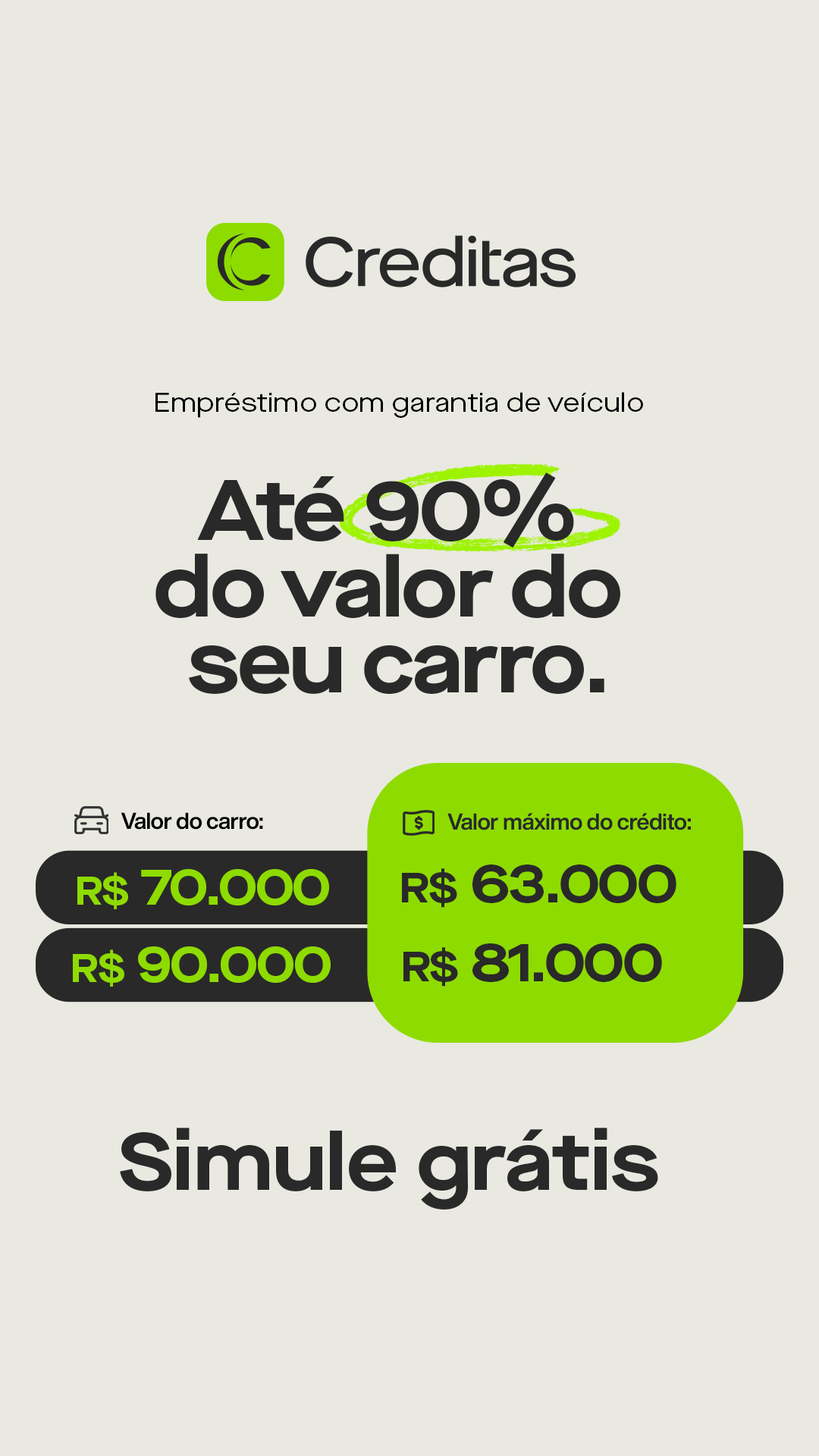 Creditas Facebook ad