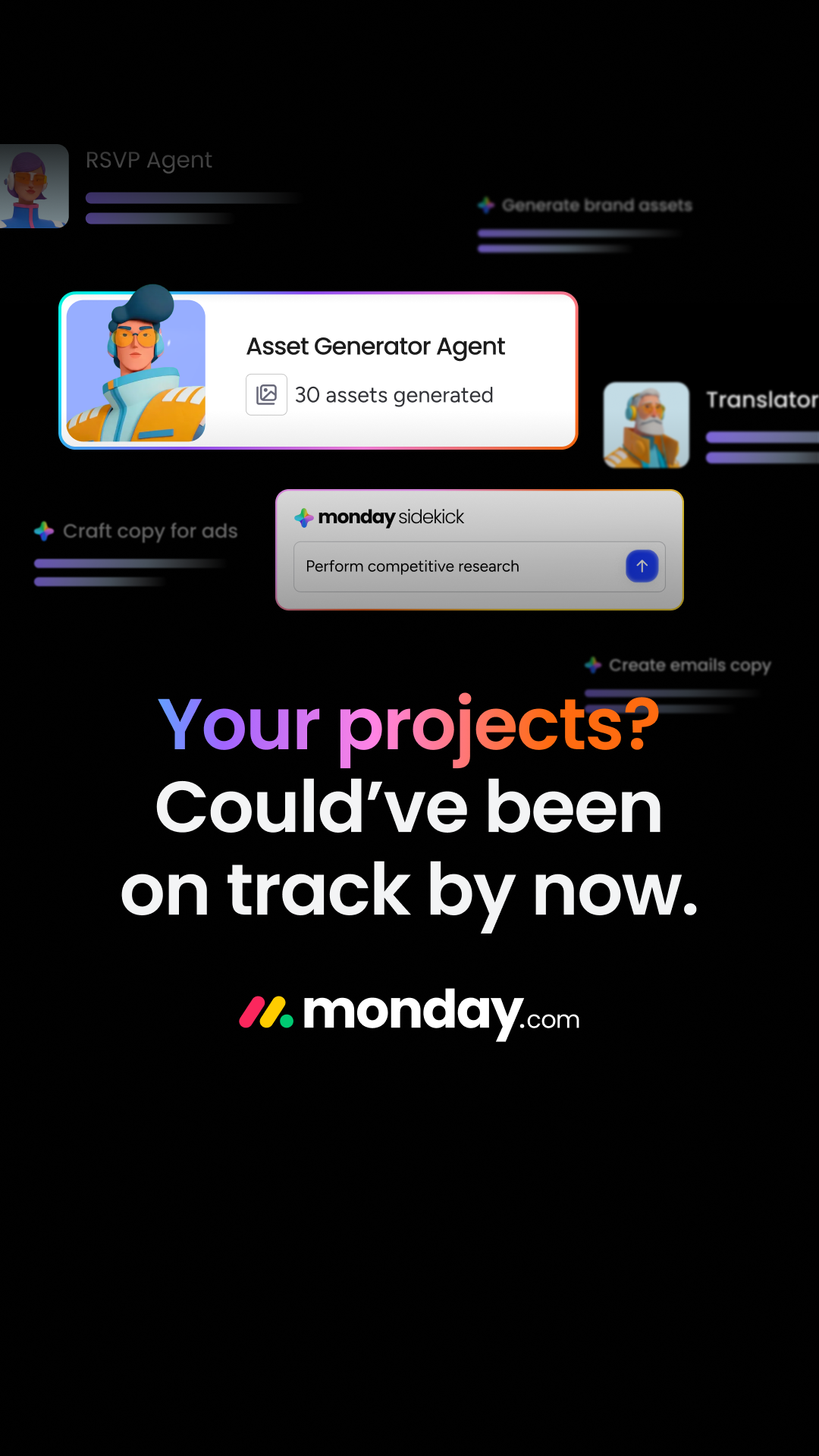 monday.com Facebook ad