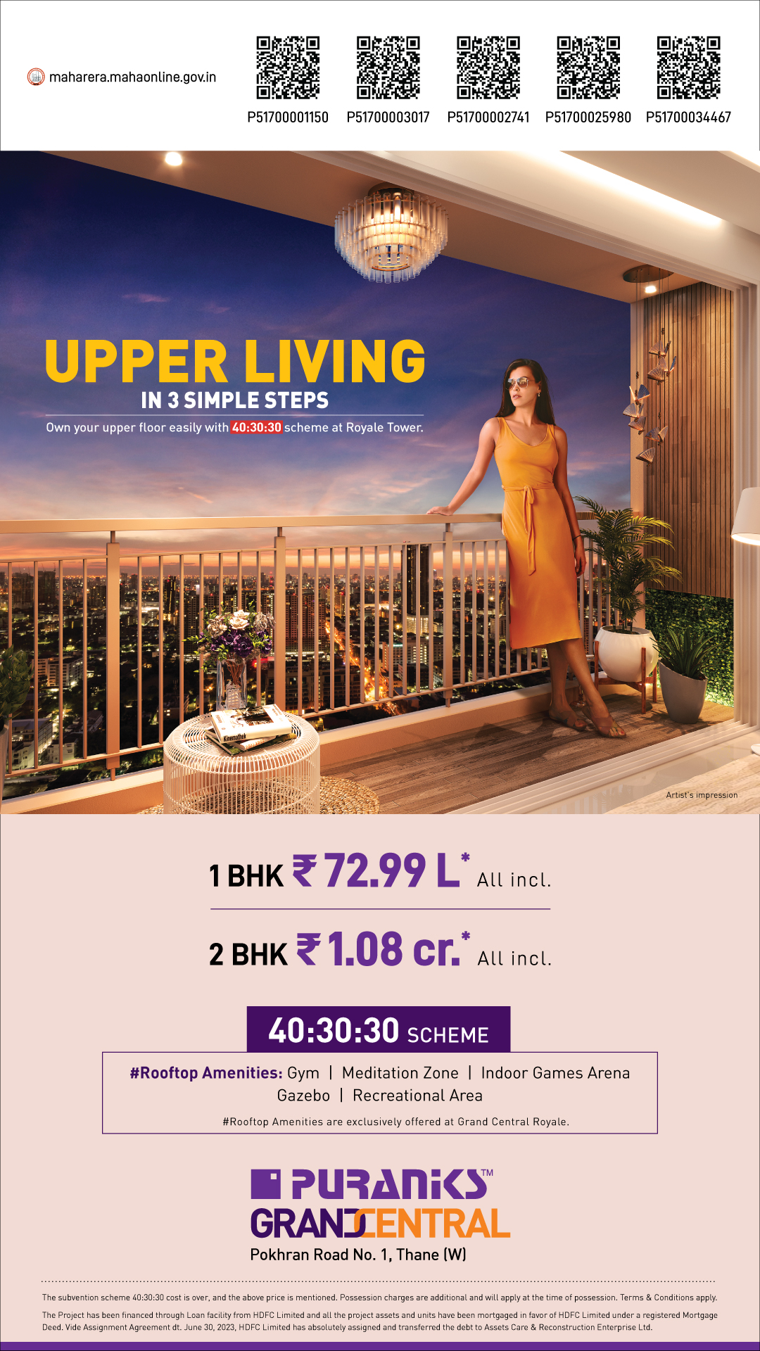Puranik Builders Ltd. Facebook ad from Sep 16, 2025