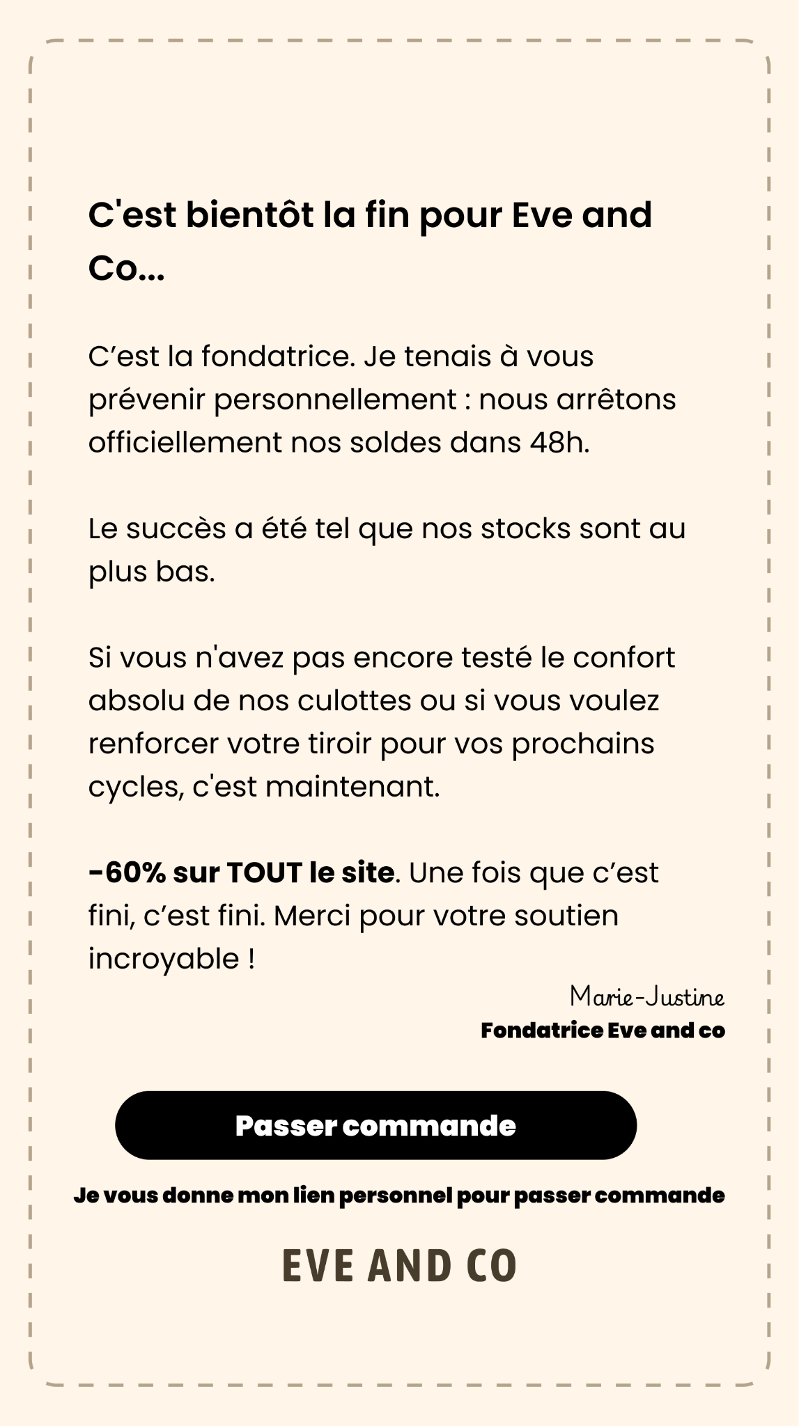Eve and co France Facebook ad