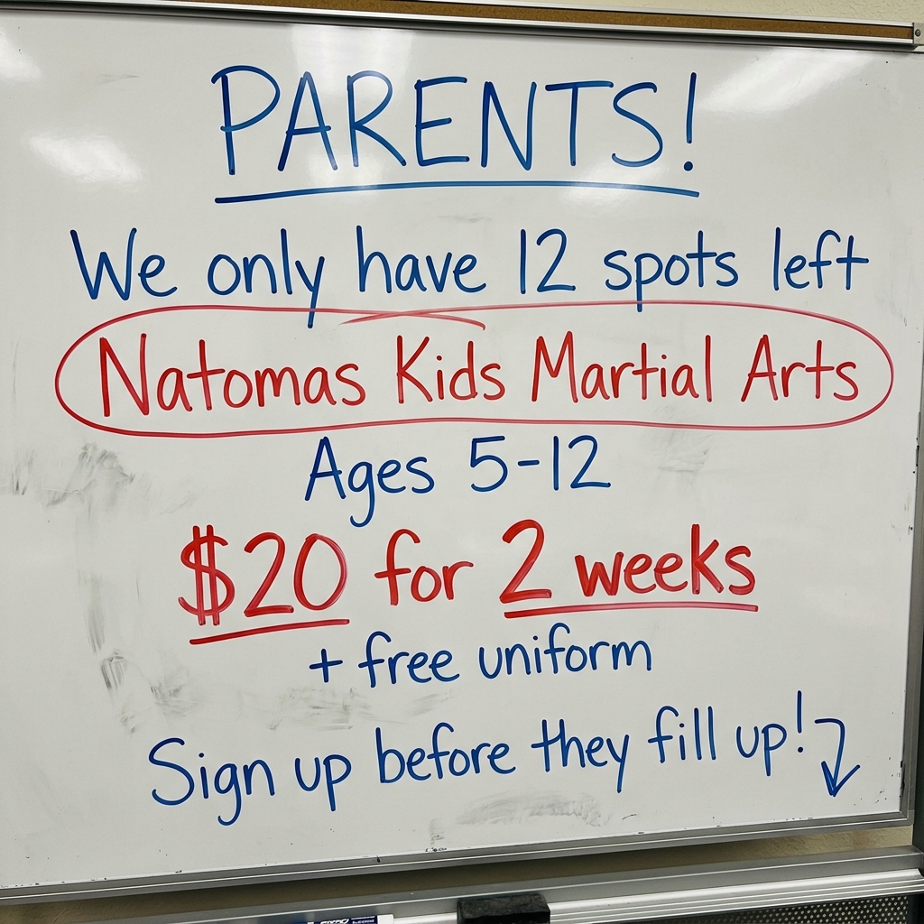 Natomas Academy - Family Taekwondo Facebook ad: Family Martial Arts!