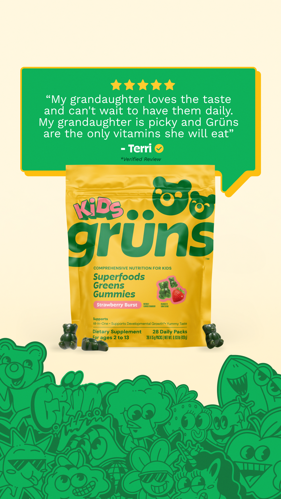 Grüns Kids Facebook ad