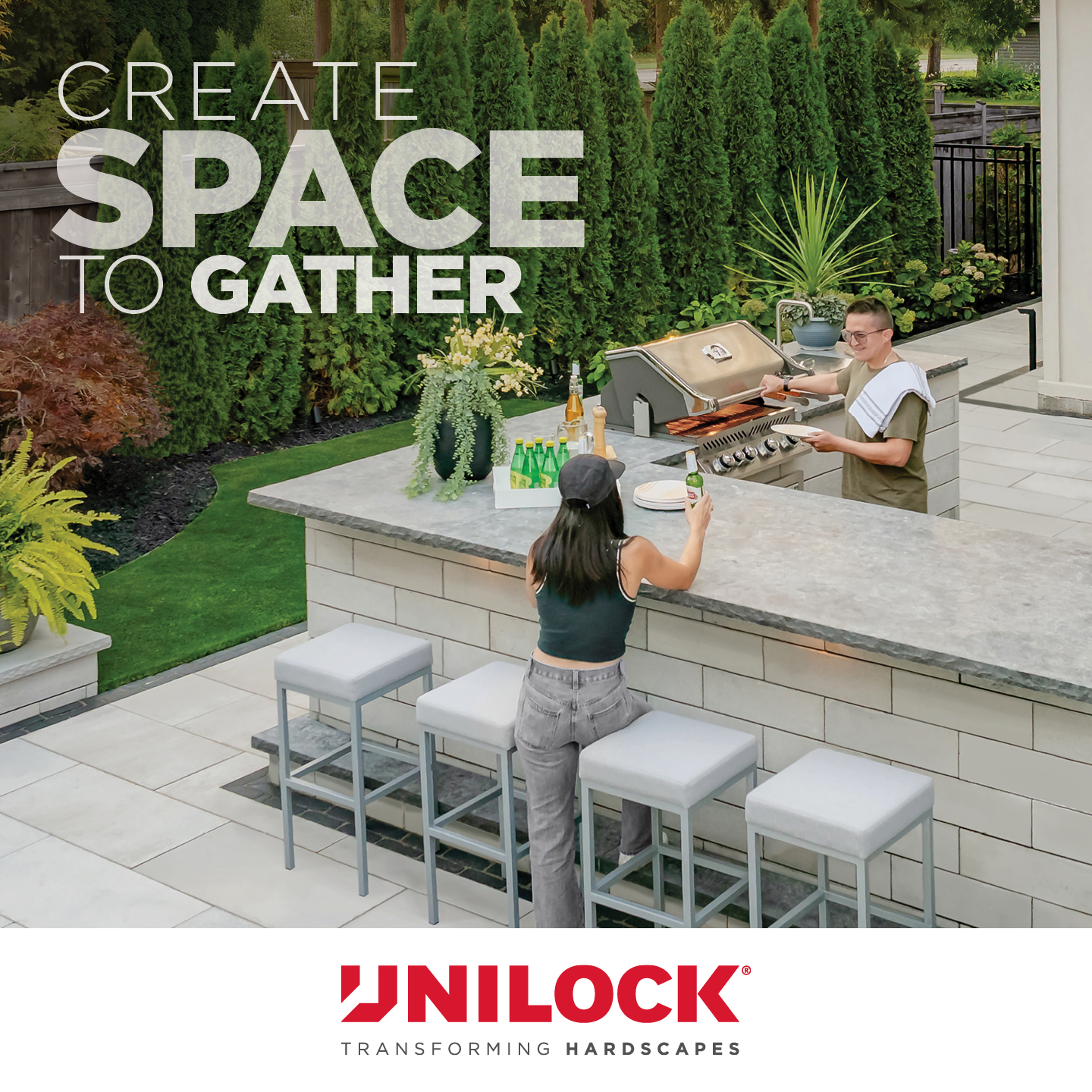 Unilock Facebook ad: Build your dream outdoor living space with confidence.