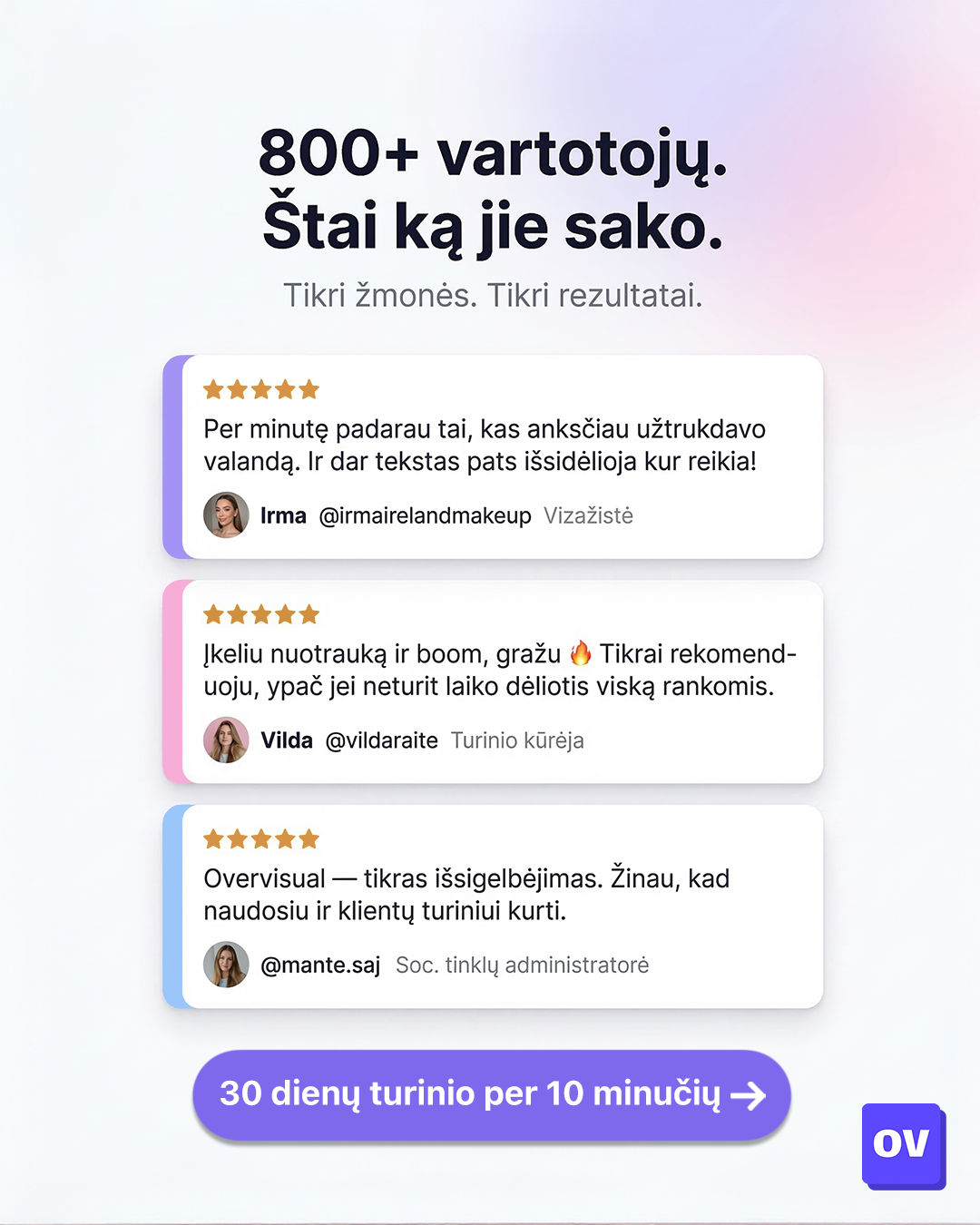 Overvisual Facebook ad