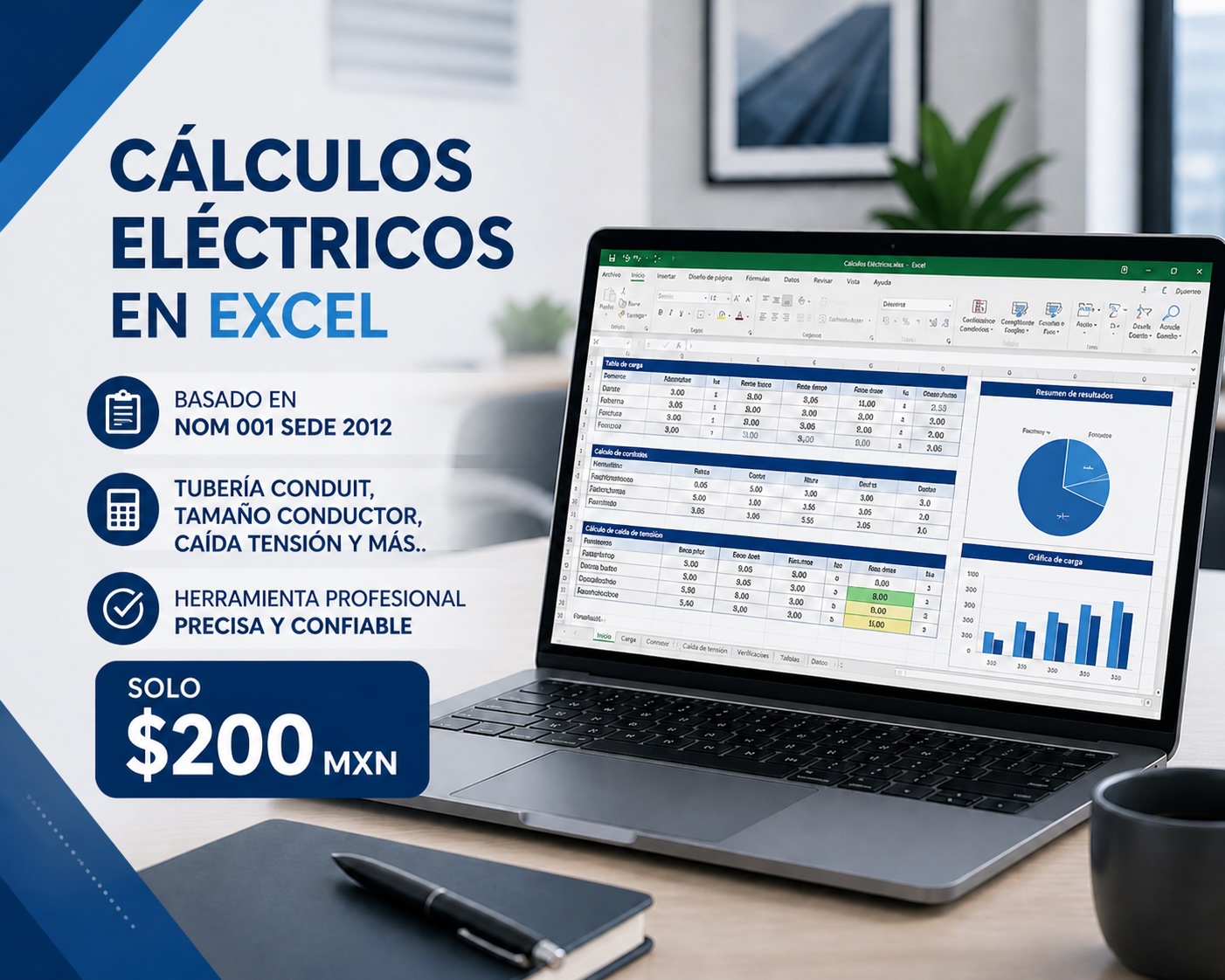 Instalaciones eléctricas media y baja tensión, y mas Facebook ad: Cálculos Eléctricos Varios en Excel, NOM-001-SEDE-2012…