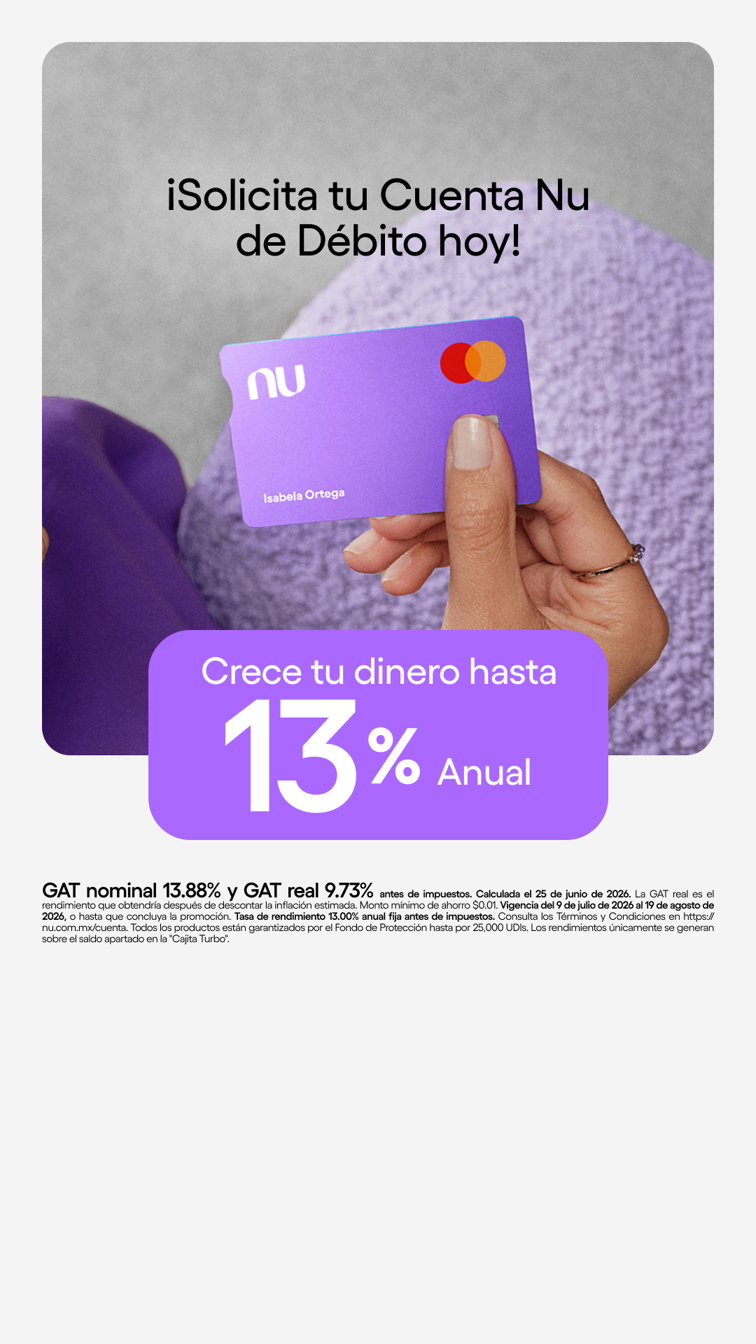 Nu México Facebook ad