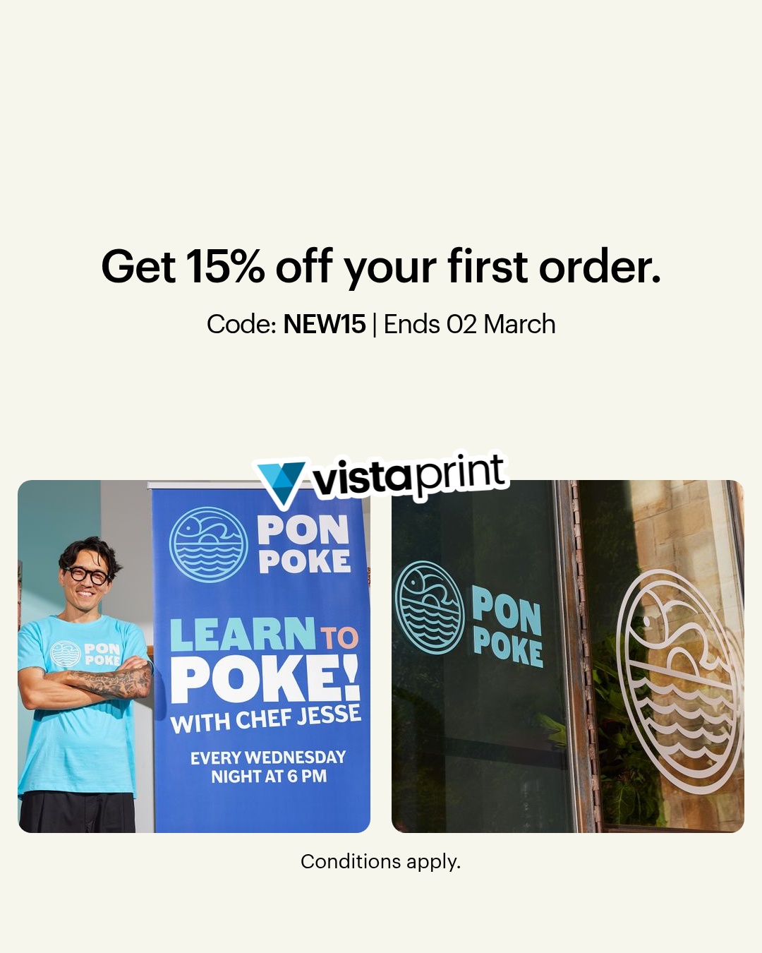 VistaPrint Facebook ad