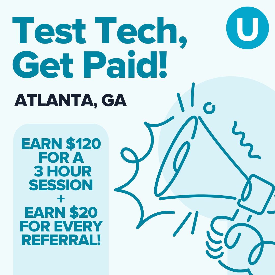 uTest Facebook ad: Test Future Tech, Get Paid! $120 (Atlanta, GA)