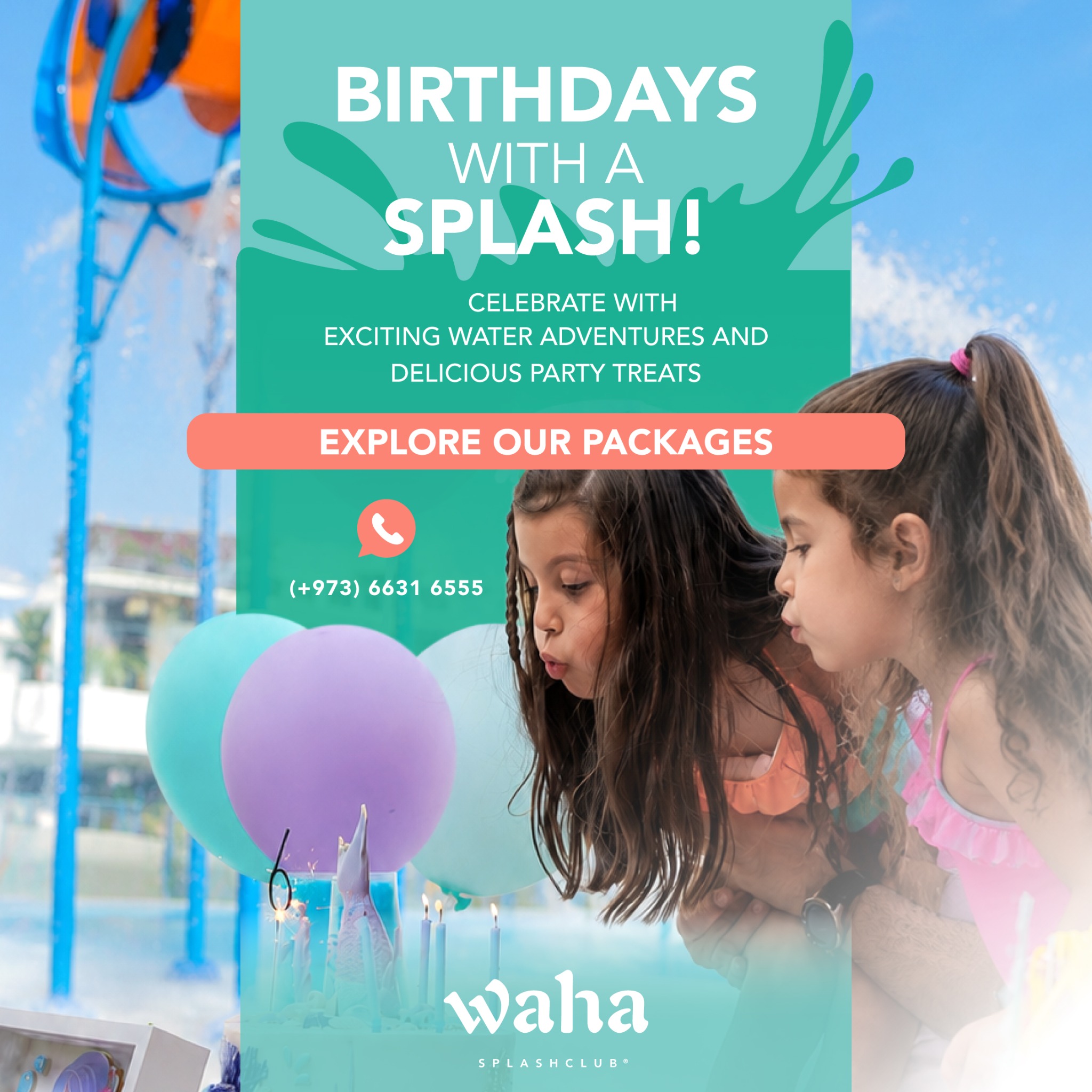 Waha Splashclub Facebook ad