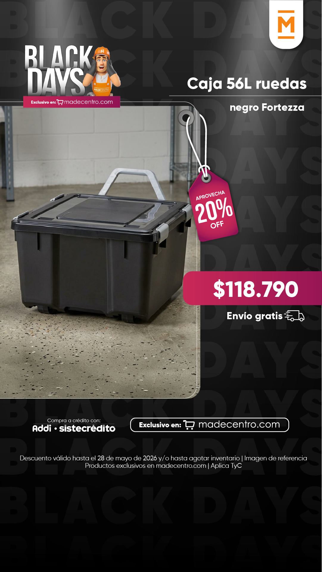 Madecentro Colombia SAS Facebook ad from May 20, 2026