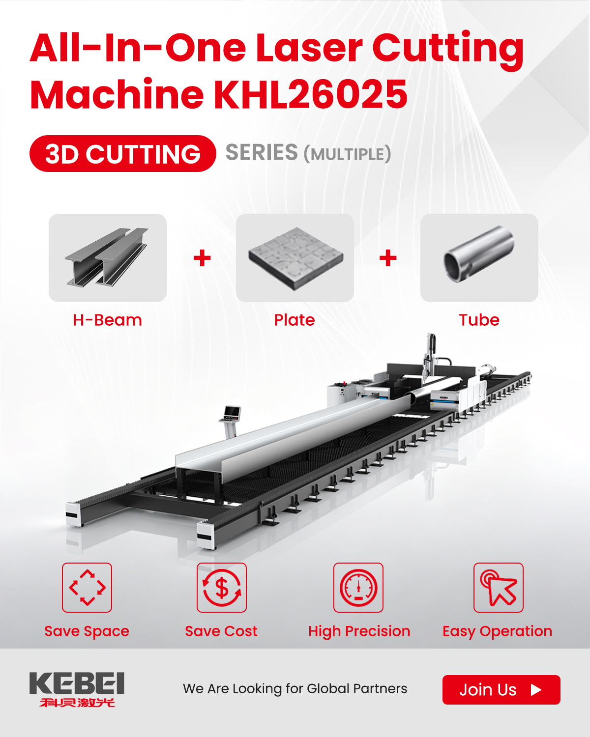 Kebei Laser Facebook ad: Partner with KEBEI Laser