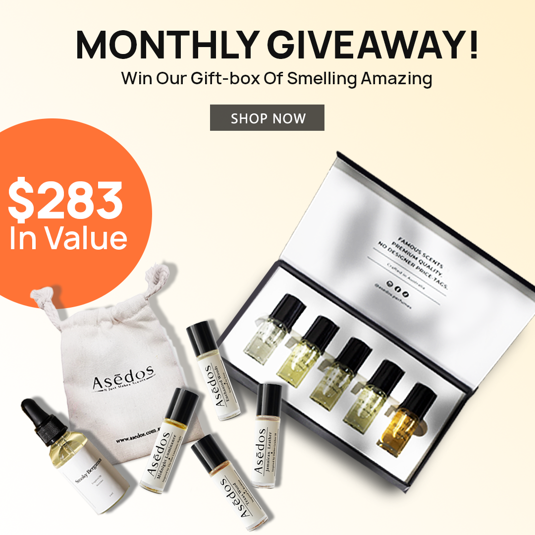 Asēdos Perfumes Facebook ad: A Winner Announced Every Month