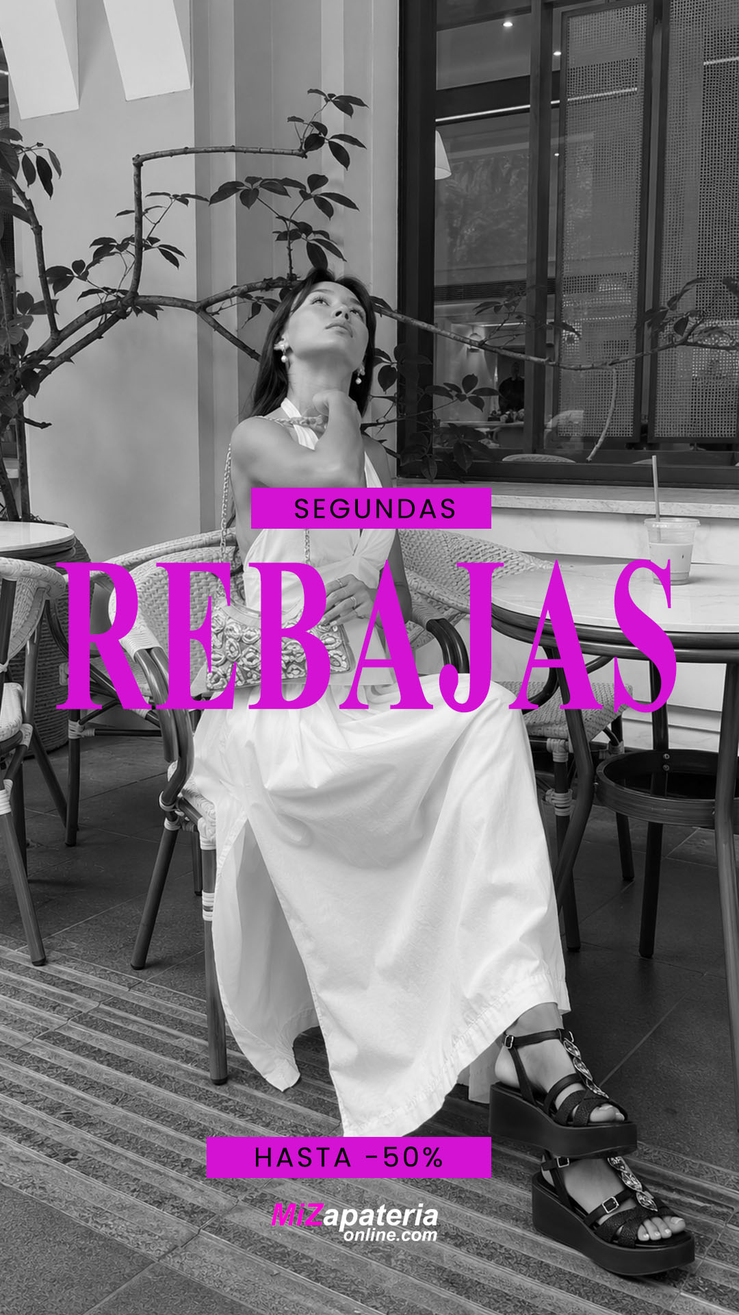 Mizapateriaonline.com Facebook ad: Segundas Rebajas · hasta -50%