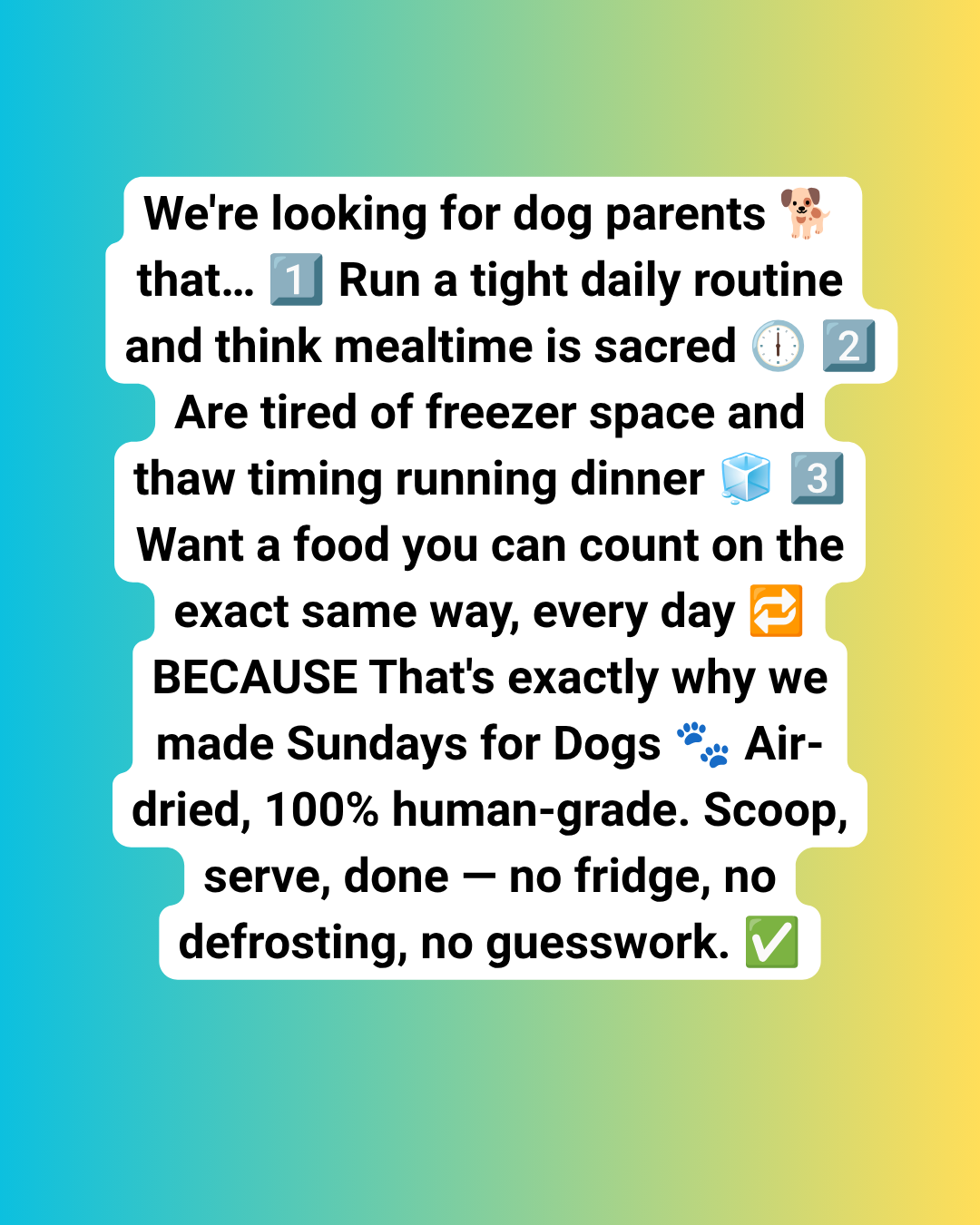 Sundays Facebook ad