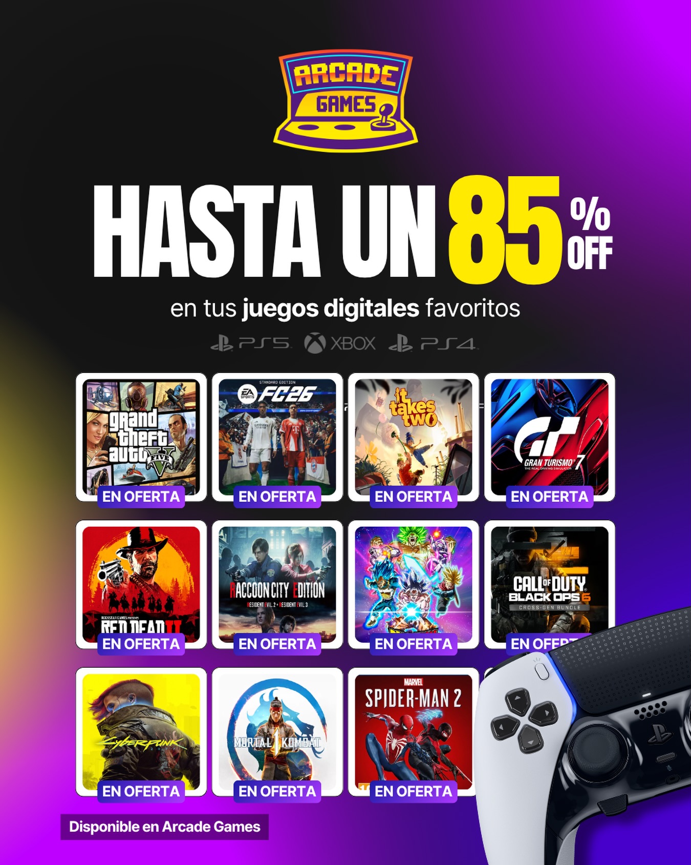 Arcade Games Facebook ad