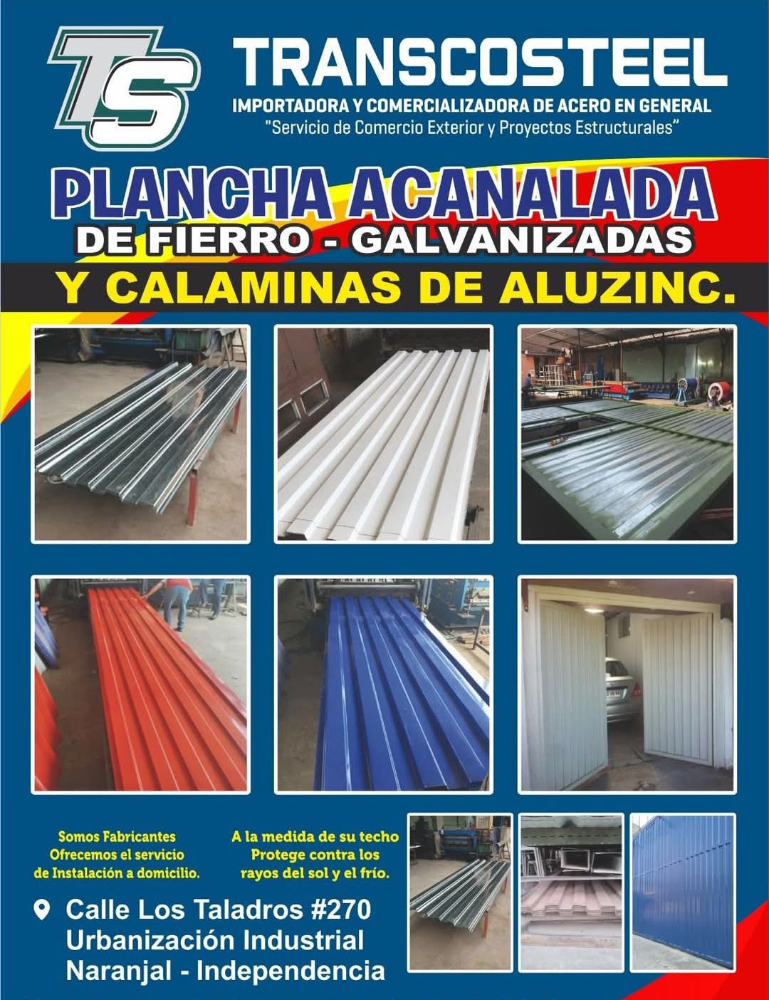 Transcosteel EIRL Facebook ad: Fabricantes de planchas acanaladas y de calaminas de…