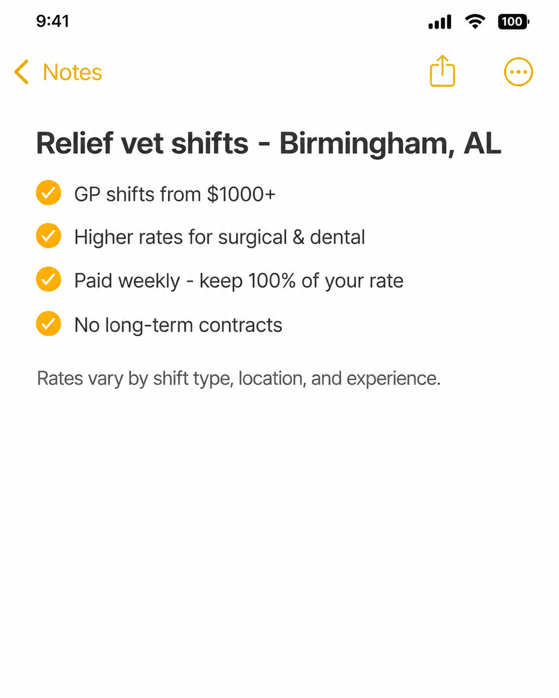 Flex Vet Staffing Facebook ad