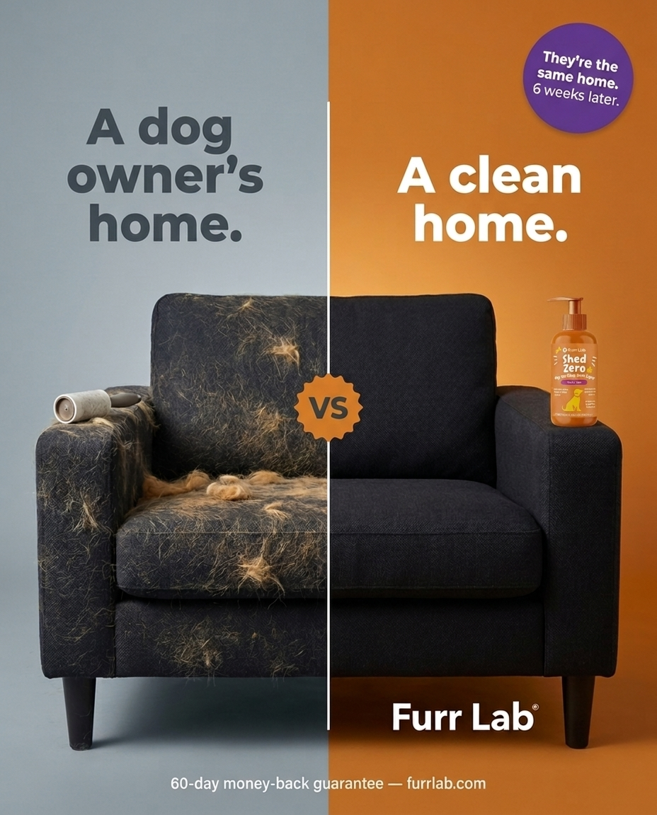 Furr Lab Facebook ad: A dog owner's home and a clean home don't have to be two…