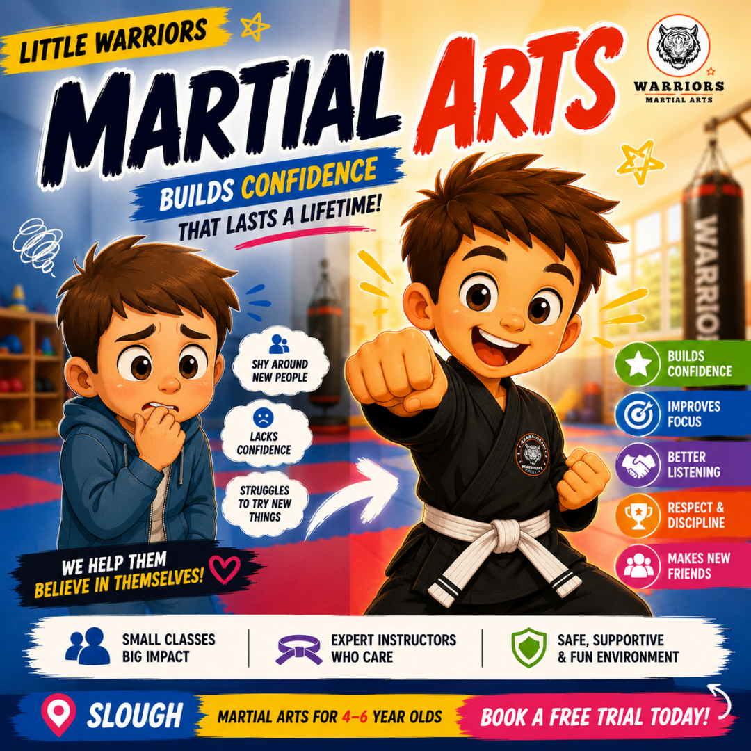 Warriors Martial Arts Facebook ad from May 13, 2026