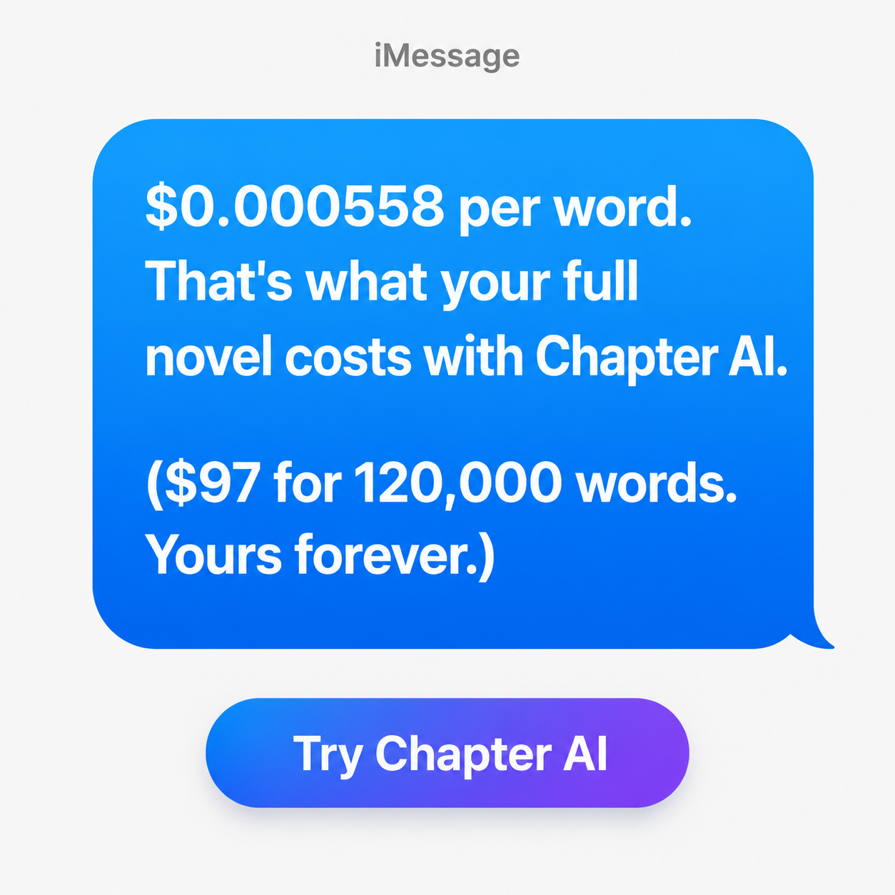 Chapter.pub Facebook ad: #1 Fiction Book AI