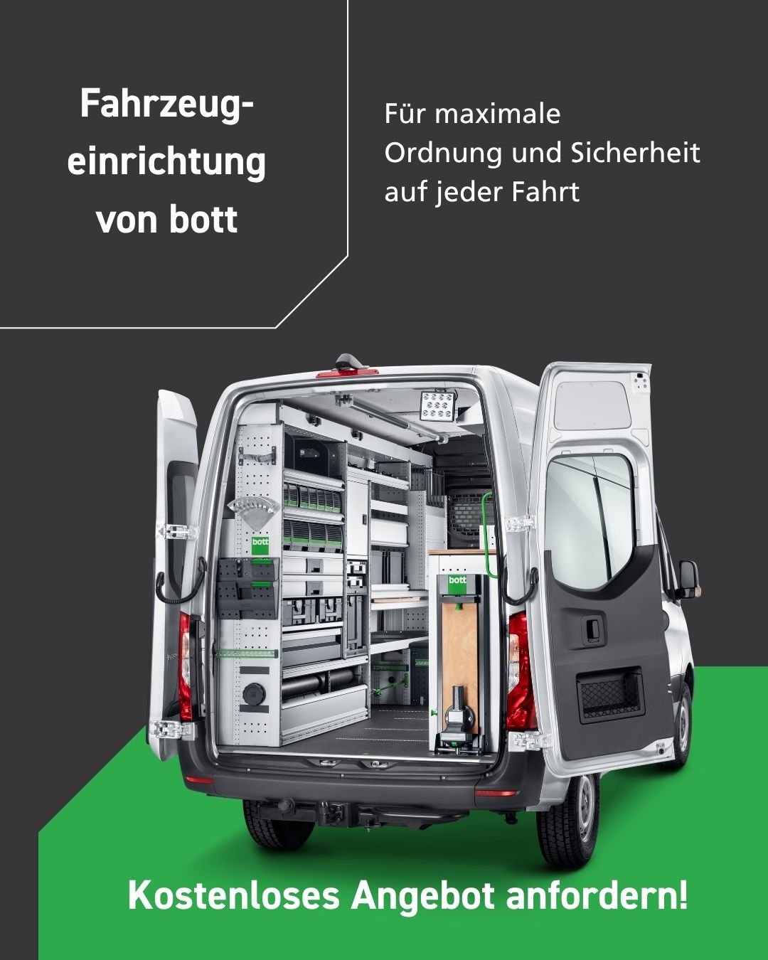Bott Austria GmbH Facebook ad: Effiziente Fahrzeugeinrichtungen für Profianwender