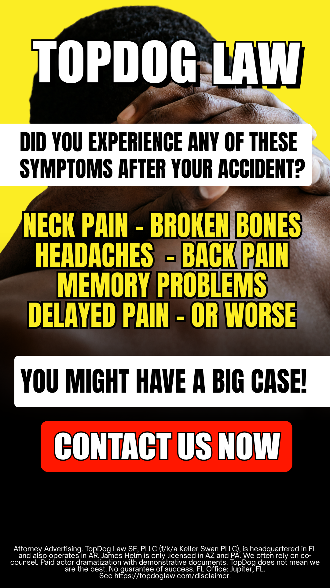 TopDog Law Facebook ad