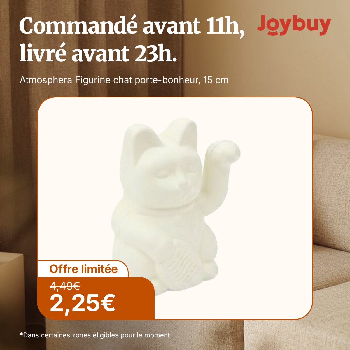 Joybuy France Facebook ad: Refaites votre maison avec des offres incroyables!