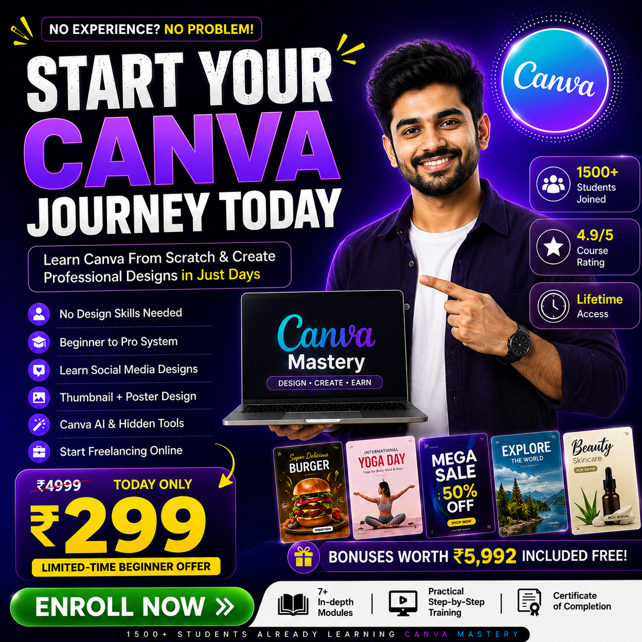 Marketing Musthak Facebook ad: Learn Canva & Start Earning Online