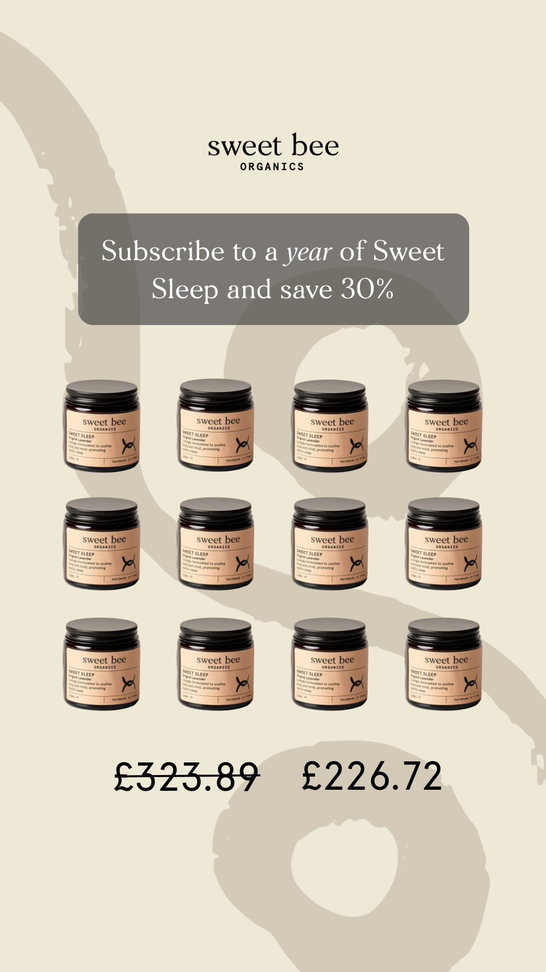 Sweet Bee Organics Facebook ad