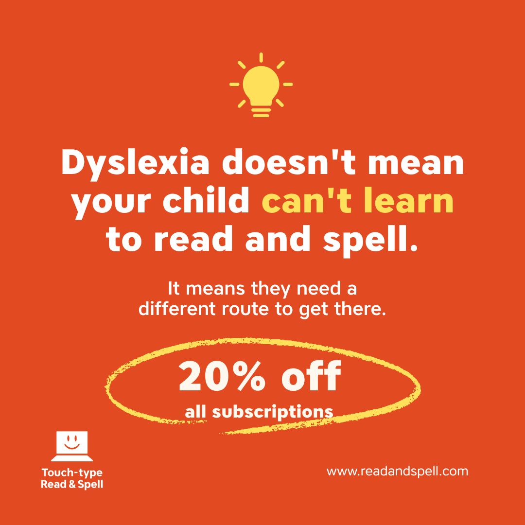 Touch-type Read & Spell (TTRS) Facebook ad