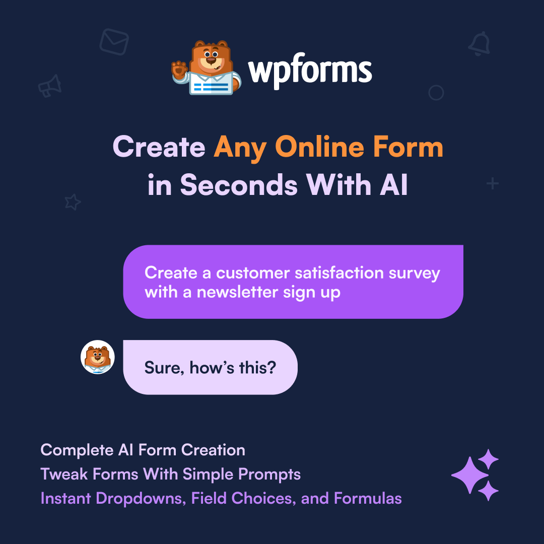 WPForms Facebook ad: Drag & Drop WordPress Form Builder