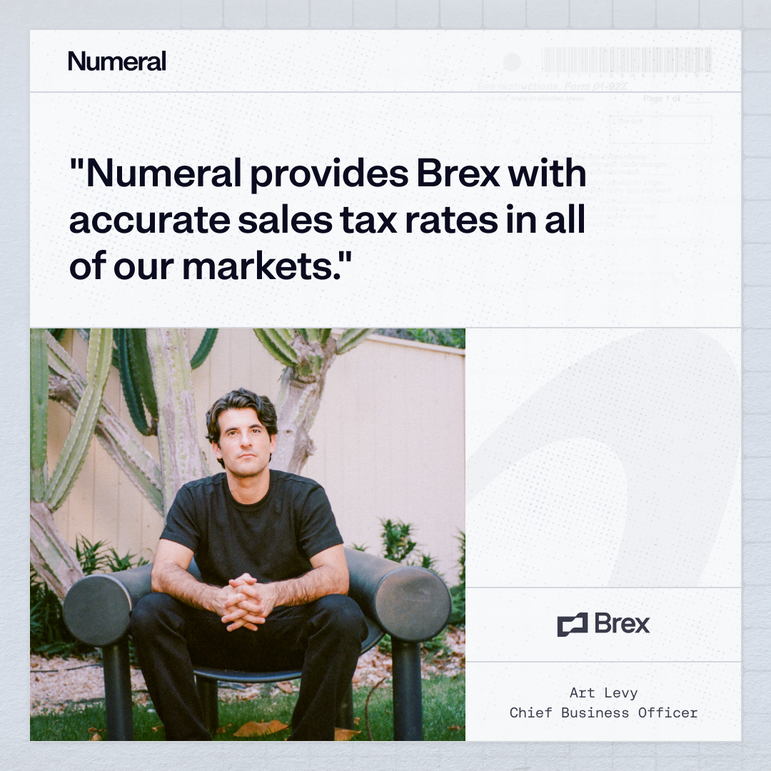 Numeral Tax Facebook ad: Sales tax and VAT, solved.