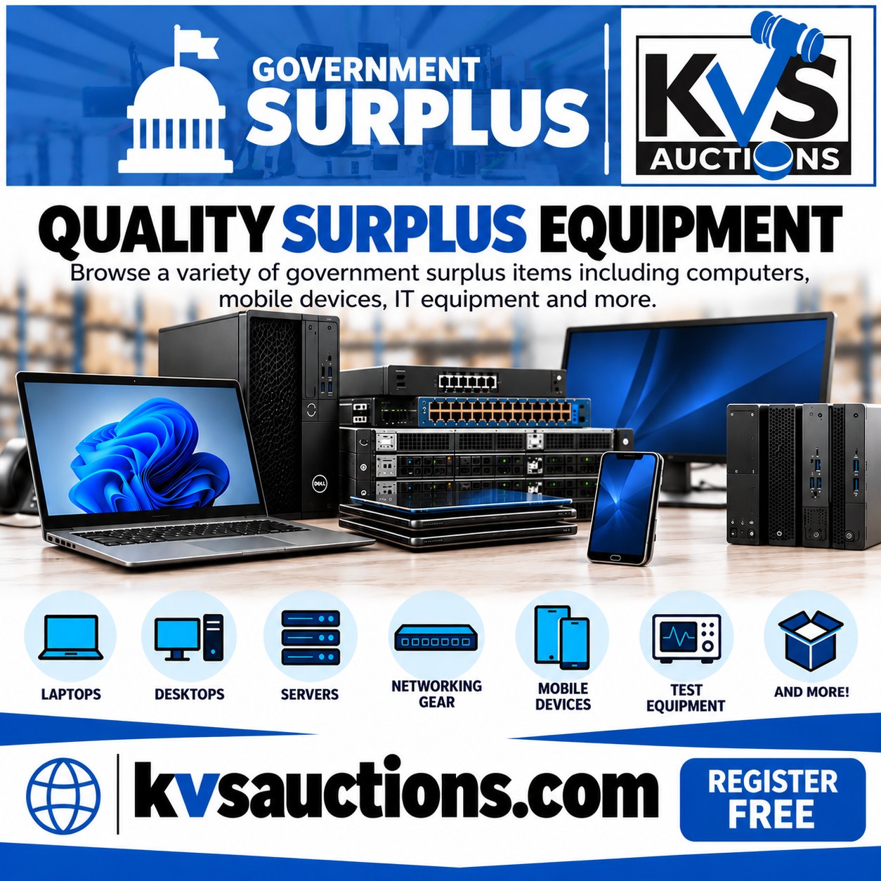 KVS Computers Facebook ad: KVS Auctions