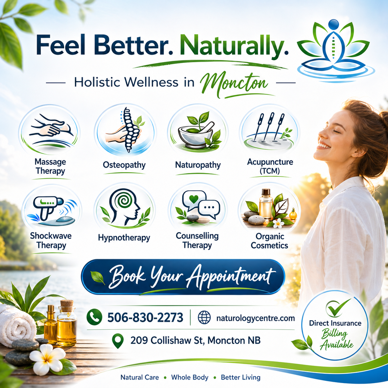 Naturology Centre Facebook ad from May 9, 2026