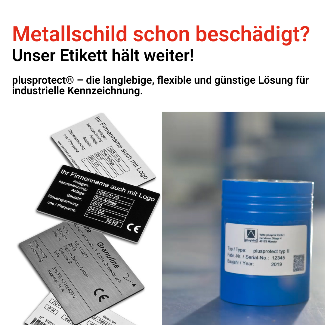 Witte Technology Facebook ad: Schluss mit teuren und unflexiblen Metallschildern