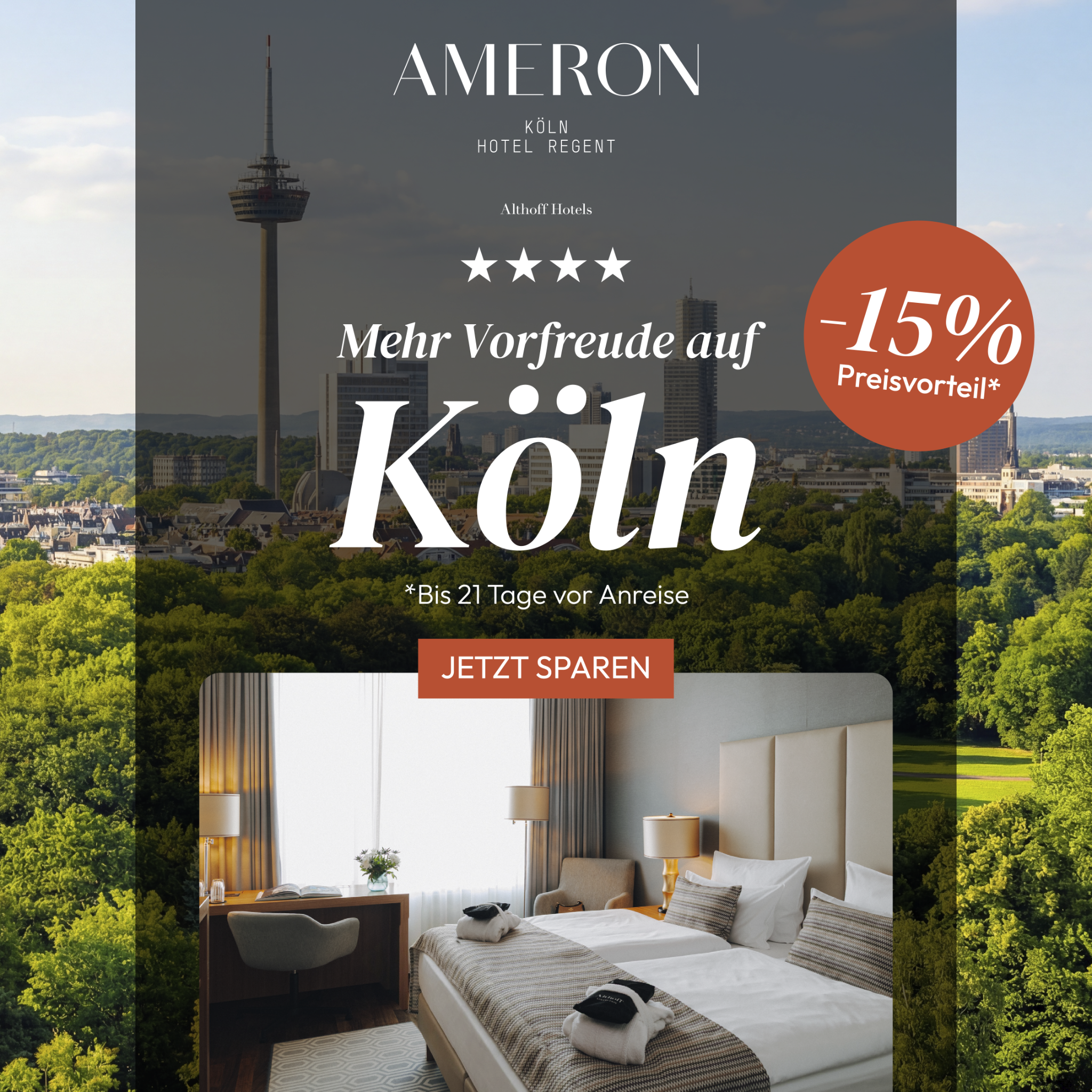 AMERON Köln Hotel Regent Facebook ad from Aug 5, 2026