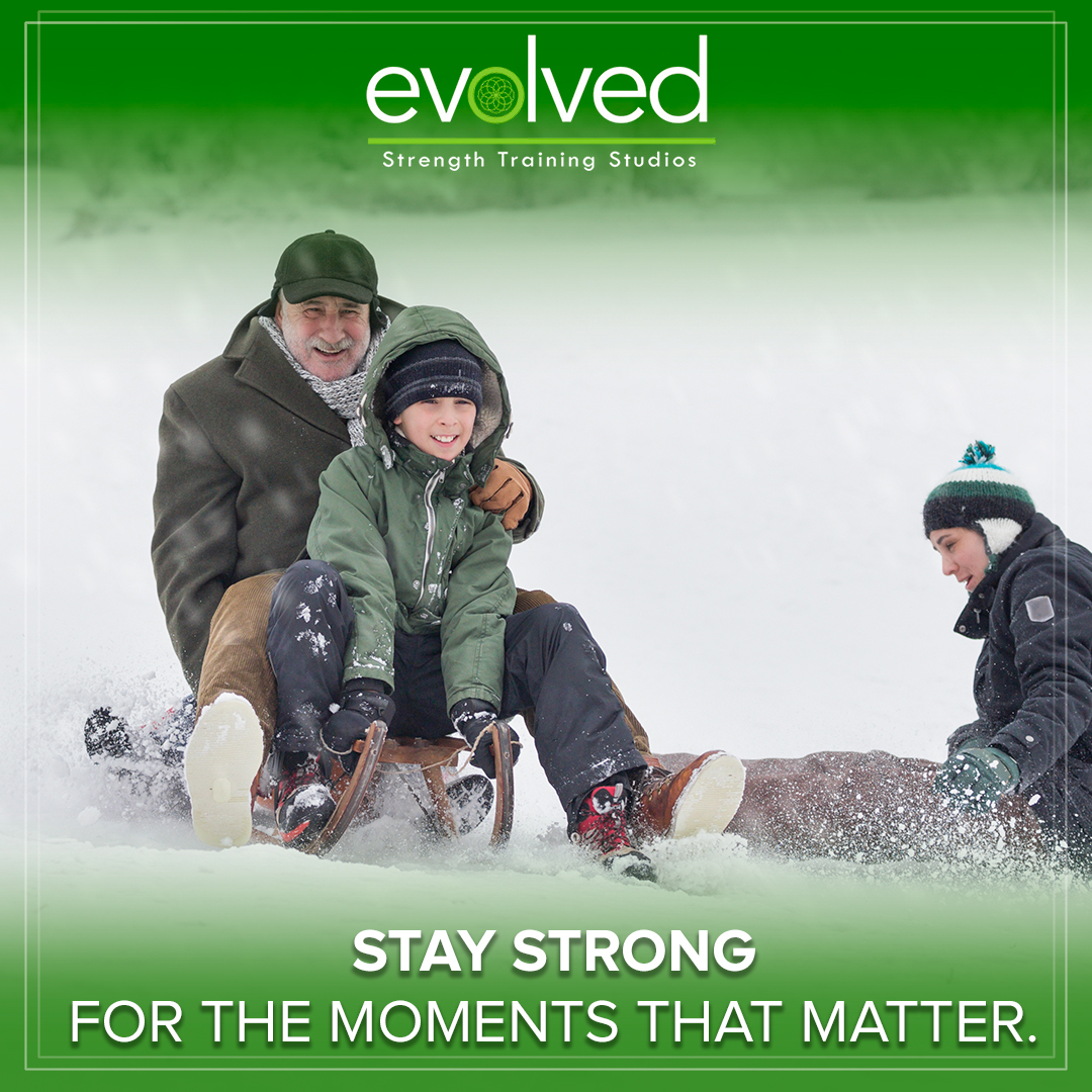 Evolved Strength Training Studios Facebook ad: Stay Strong This Winter!