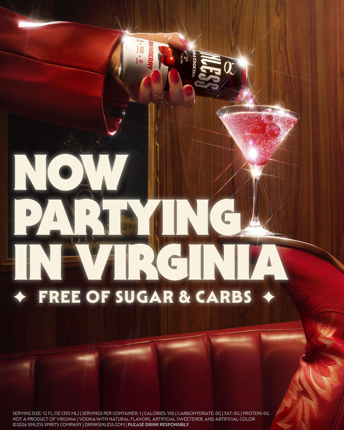 Sinless Vodka Cocktails Facebook ad from May 14, 2026