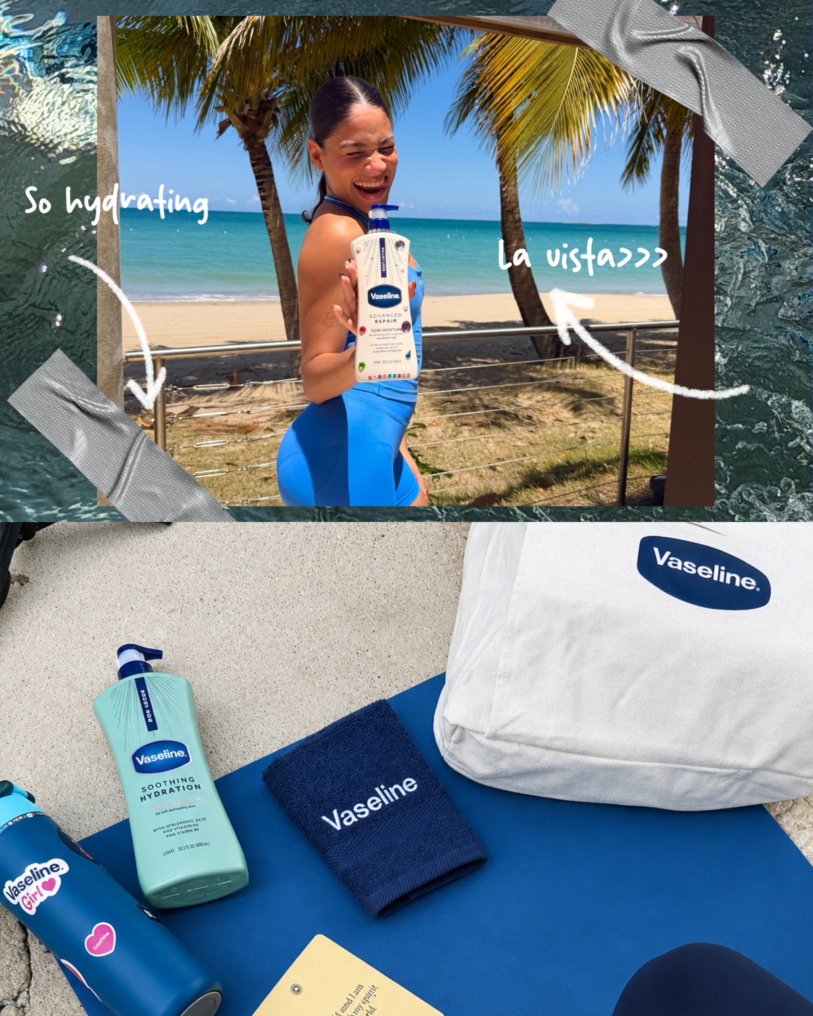 Vaseline Puerto Rico Facebook ad: Vaseline reunió el dream team de tu piel.