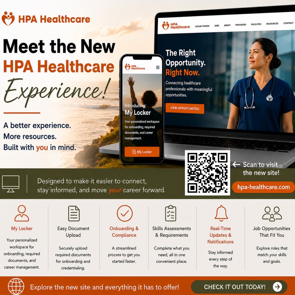 HPA Healthcare Facebook ad: The New HPA Healthcare Website is Now Live!