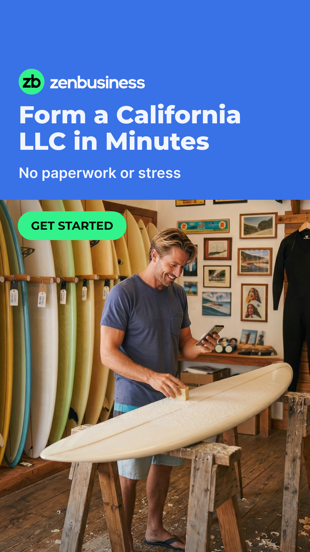 ZenBusiness Facebook ad