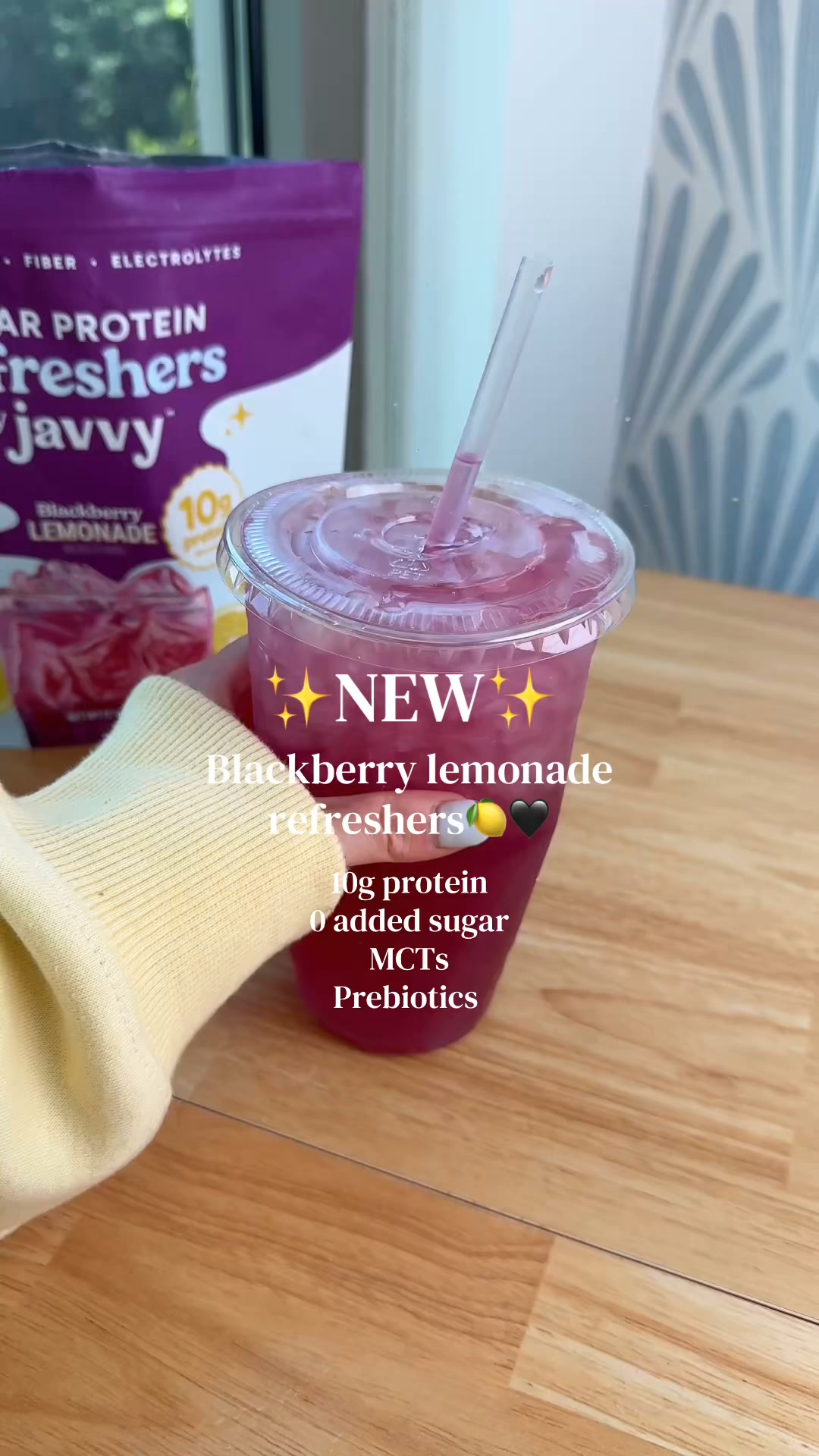 Javvy Facebook ad: NEW! Blackberry Lemonade Refreshers
