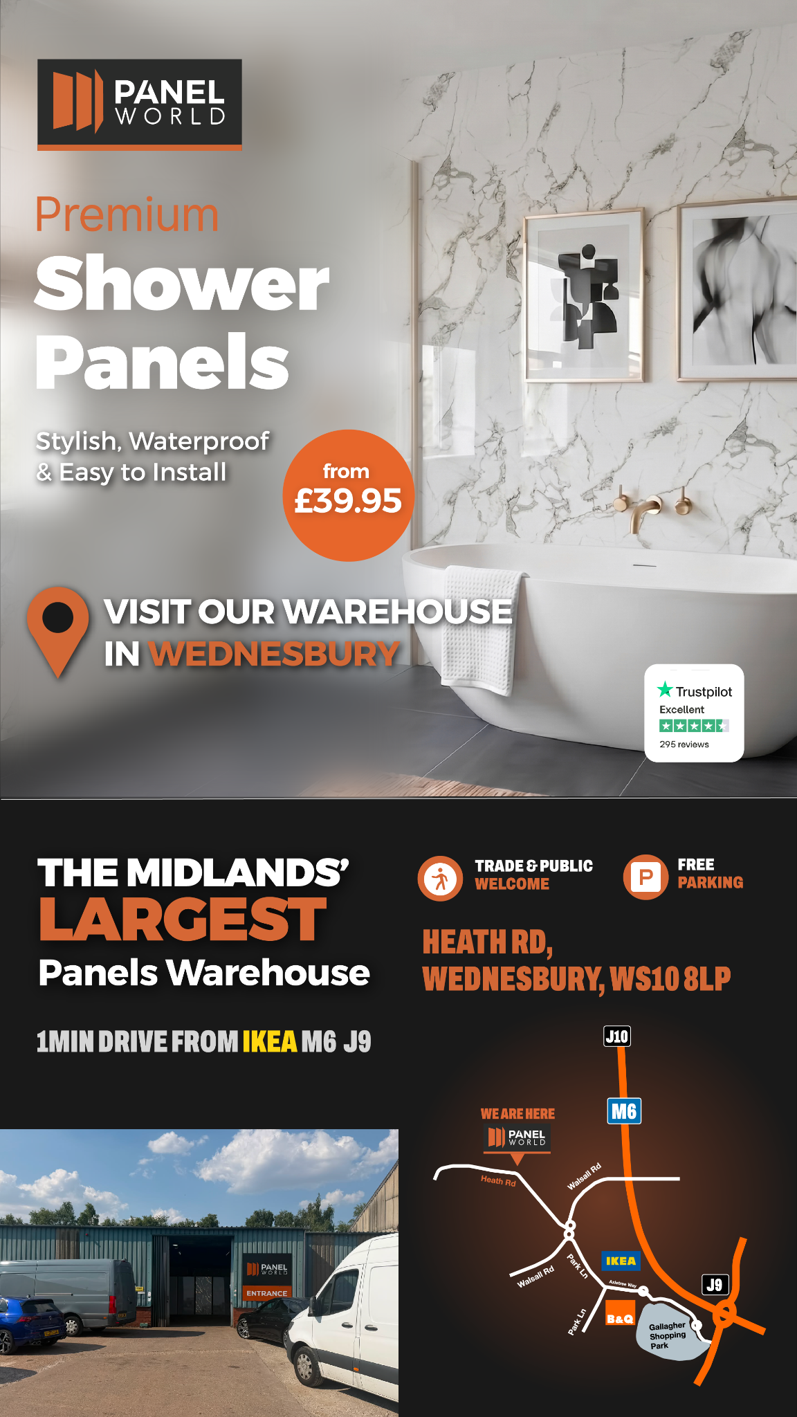 Panel World Facebook ad: Message Us for Sizes & Stock Availability