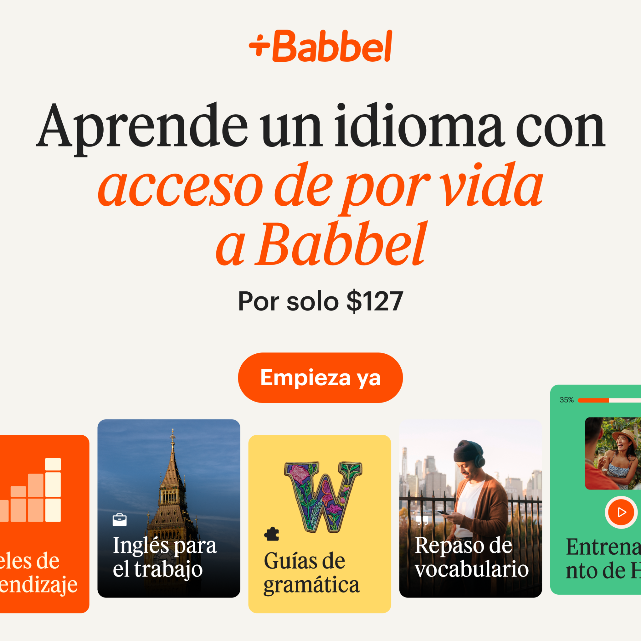 Babbel Facebook ad