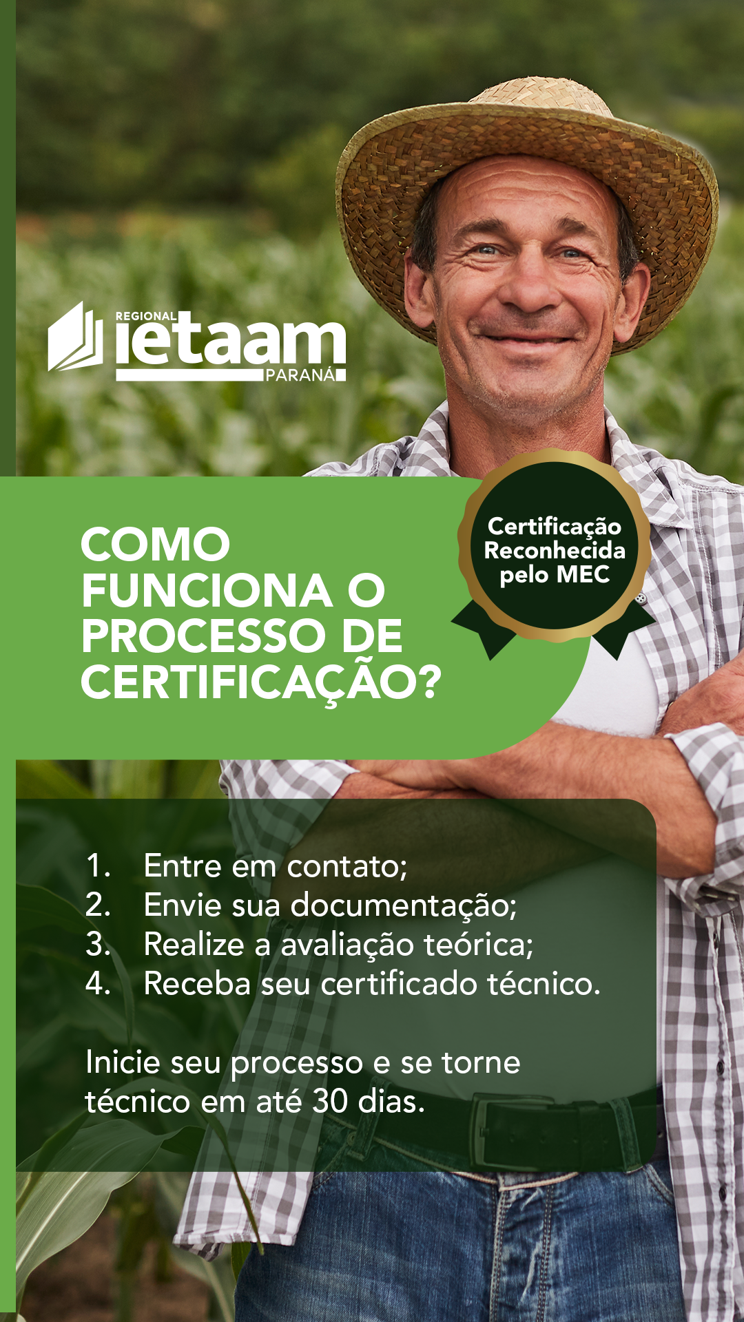 Certificação por Competência Ietaam Facebook ad from Oct 14, 2025
