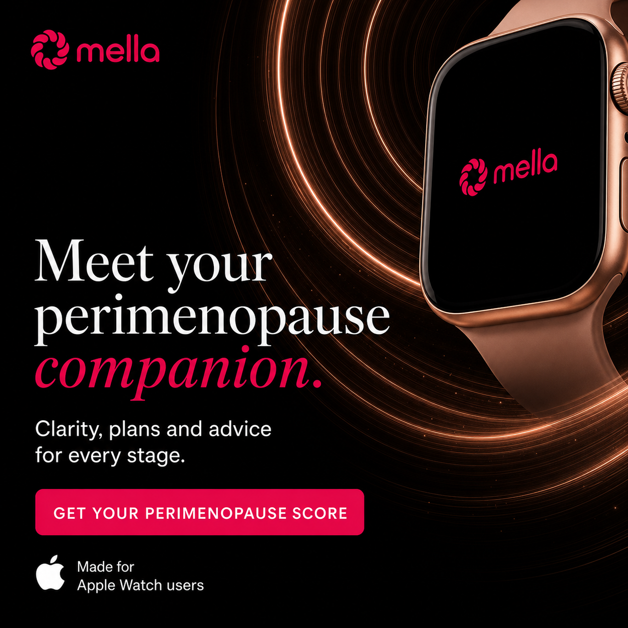 Mella Facebook ad: Get your Perimenopause Score
